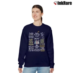 Women’s Hamilton Musical Best Quotes Relaxed Sweatshirt in navy | Soft, Laid-Back Vibe