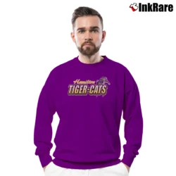 Men’s Hamilton Tiger - Cats 2000s CFL Puma Crewneck Sweatshirt in purple | Cozy Fabric, Clean Style