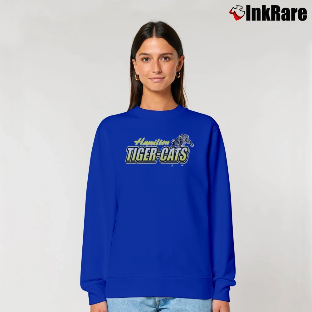 Women’s Hamilton Tiger - Cats 2000s CFL Puma Relaxed Sweatshirt in royal blue | Soft, Laid-Back Vibe