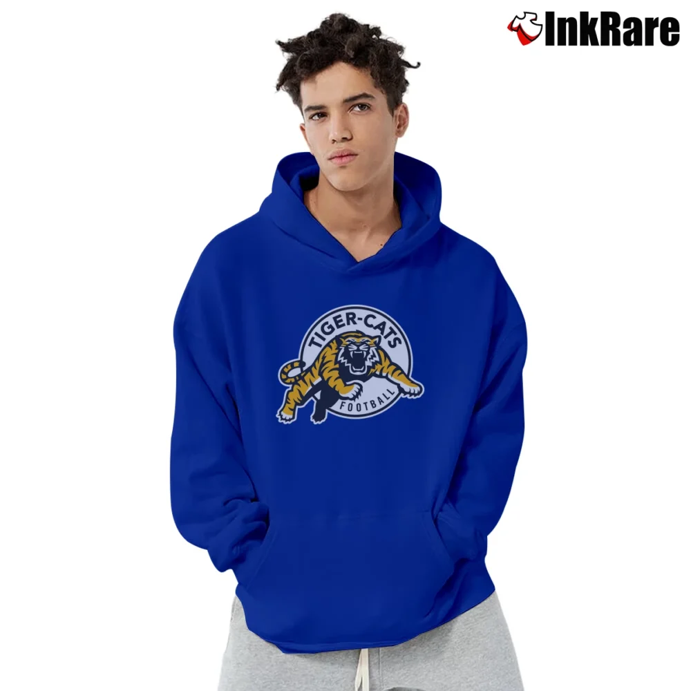 Men’s Hamilton Tiger - Cats Black Logo Pullover Hoodie in royal blue | Cozy, Durable, Modern Fit