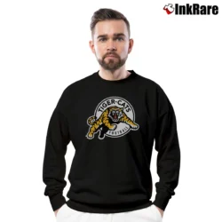 Men’s Hamilton Tiger - Cats Black Logo Crewneck Sweatshirt in black | Cozy Fabric, Clean Style