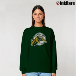 Women’s Hamilton Tiger - Cats Black Logo Relaxed Sweatshirt in forest green | Soft, Laid-Back Vibe