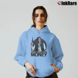 Women’s Han Solo Star Wars Vintage I'm In It For The Money Quote Cozy Hoodie in light blue | Warm, Structured, Stylish