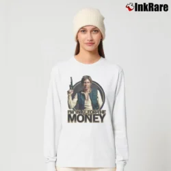 Women’s Han Solo Star Wars Vintage I'm In It For The Money Quote Long-Sleeve Top in white | Sleek, Versatile, All-Season