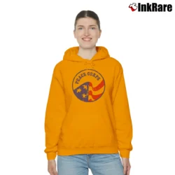 Women’s Hank Player Peace Corps Cozy Hoodie in orange | Warm, Structured, Stylish