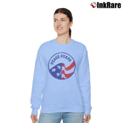 Women’s Hank Player Peace Corps Relaxed Sweatshirt in light blue | Soft, Laid-Back Vibe