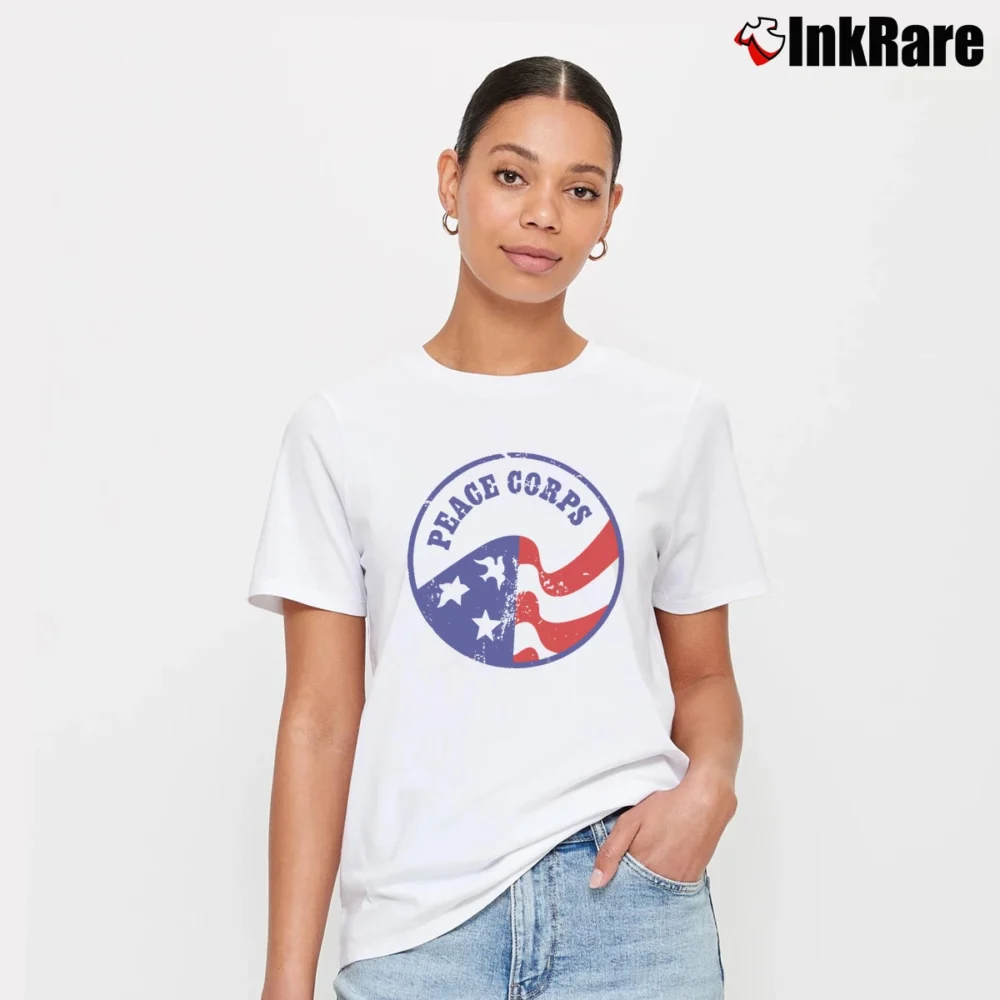 Women’s Hank Player Peace Corps Signature T-Shirt in white | Soft, Flattering Fit