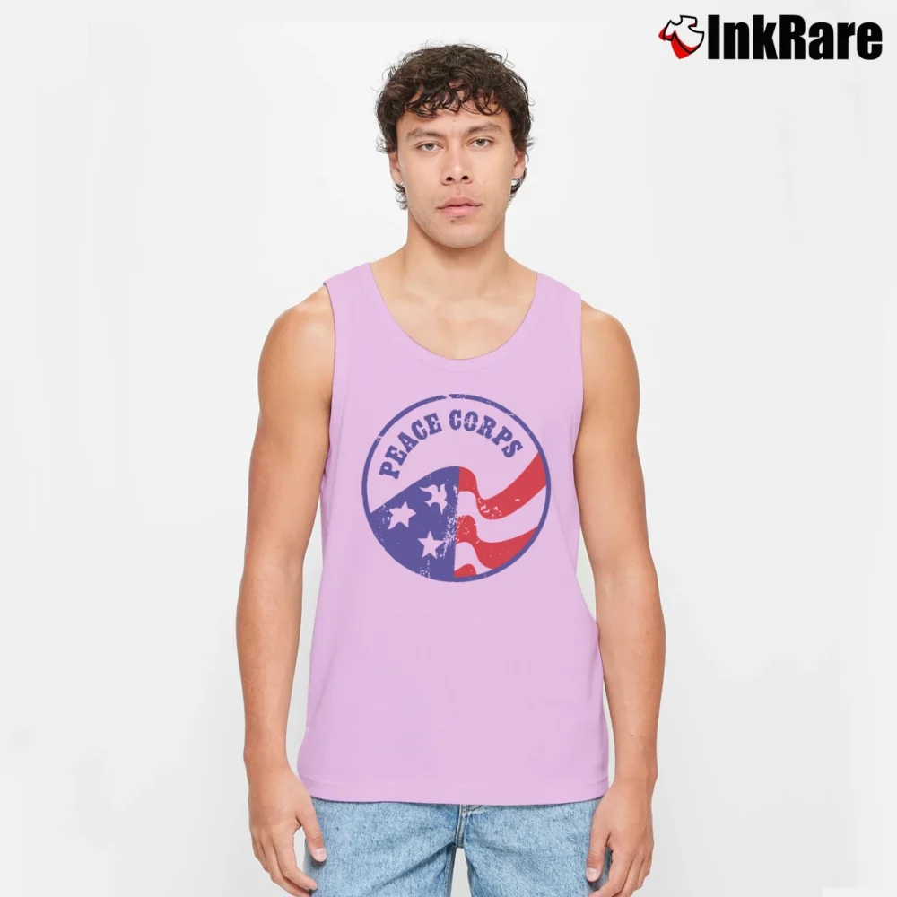 Men’s Hank Player Peace Corps Tank Top in light pink | Breathable, Active-Friendly Design