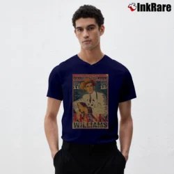 Men’s Hank Williams Grand Ole Opry V-Neck Tee in navy | Sharp, Breathable, Everyday Staple