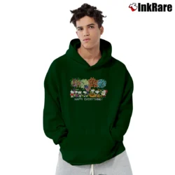 Men’s Happy Everything Snoopy Cosplay Parody Pullover Hoodie in forest green | Cozy, Durable, Modern Fit