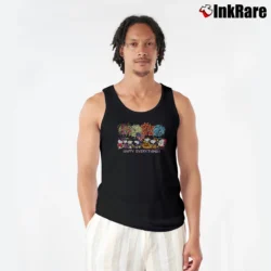 Men’s Happy Everything Snoopy Cosplay Parody Tank Top in black | Breathable, Active-Friendly Design