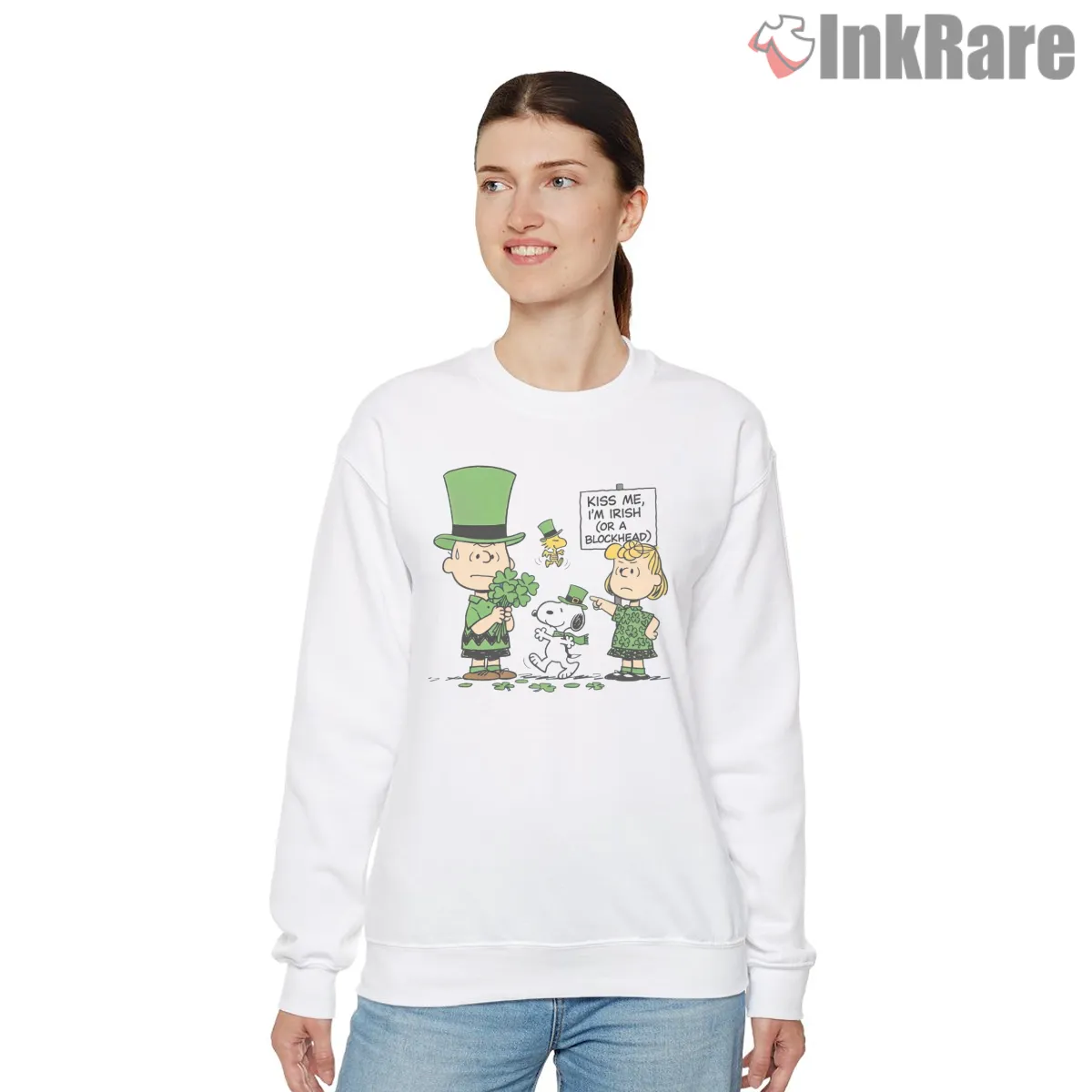 Happy St Patricks Day Peanuts Gang Shirt on graphic shirt for women graphic tee