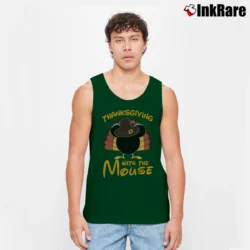 Men’s Happy Thanksgiving Disney Matching Family Mickey Tank Top in forest green | Breathable, Active-Friendly Design