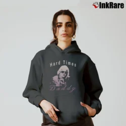Women’s hard times daddy wrestling promo retro fan Cozy Hoodie in charcoal | Warm, Structured, Stylish