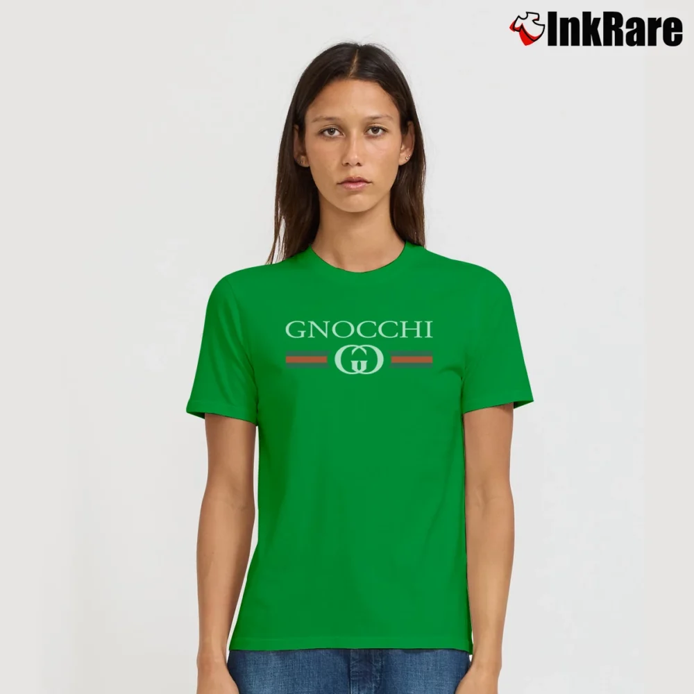 Women’s Hardcore Italians Gnocchi Humor Signature T-Shirt in irish green | Soft, Flattering Fit
