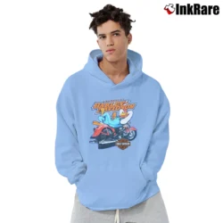 Men’s Harley Davidson Looney Tunes Foghorn Leghorn Pullover Hoodie in light blue | Cozy, Durable, Modern Fit