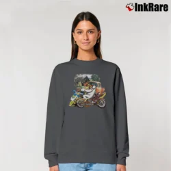 Women’s Harley Davidson Looney Tunes Miami Florida Vintage Relaxed Sweatshirt in charcoal | Soft, Laid-Back Vibe