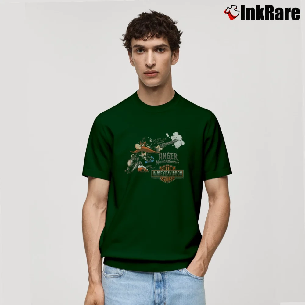 Men’s Harley Davidson Yosemite Sam Looney Tunes Classic T-Shirt in forest green | Soft, Breathable Everyday Wear