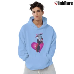 Men’s Harley Quinn Deadstock 90s DC Comics Batman Graphic Pullover Hoodie in light blue | Cozy, Durable, Modern Fit