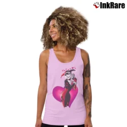 Women’s Harley Quinn Deadstock 90s DC Comics Batman Graphic Tank Top in light pink | Lightweight, Movement-Friendly