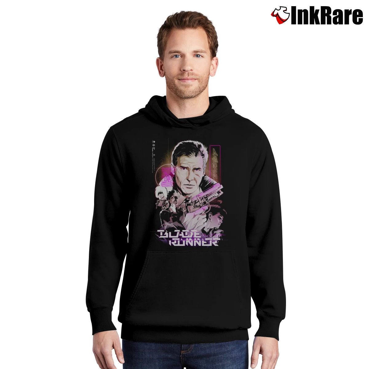 Harrison Ford Blade Runner Japanese Poster Men’s Pullover Hoodie in black – Ultimate Warmth Men’s Harrison Ford Blade Runner Japanese Poster Pullover Hoodie in black | Cozy, Durable, Modern Fit