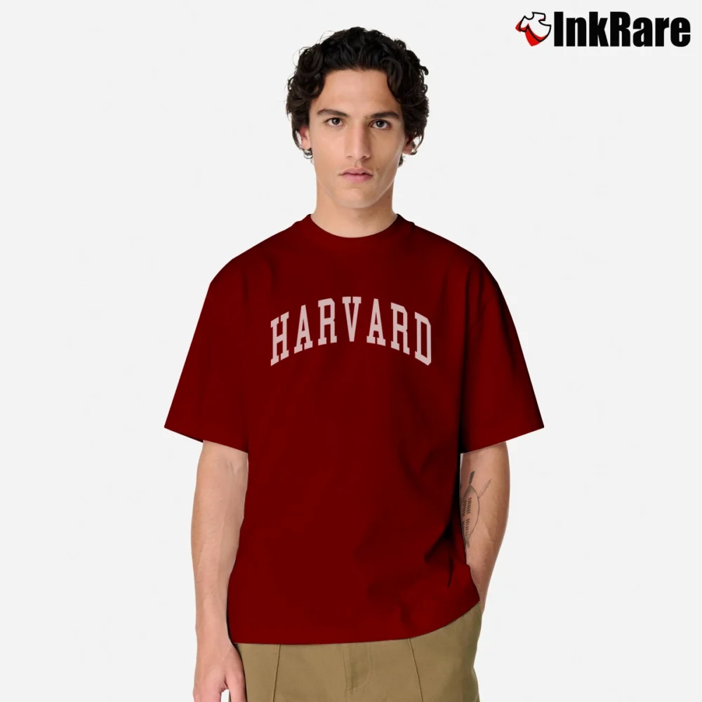 Men’s Harvard University Classic T-Shirt in maroon | Soft, Breathable Everyday Wear