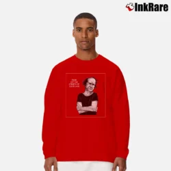 Men’s Harvey Pekar Cleveland Ohio Comics Long-Sleeve Shirt in red | Sleek, Lightweight, Year-Round Wear