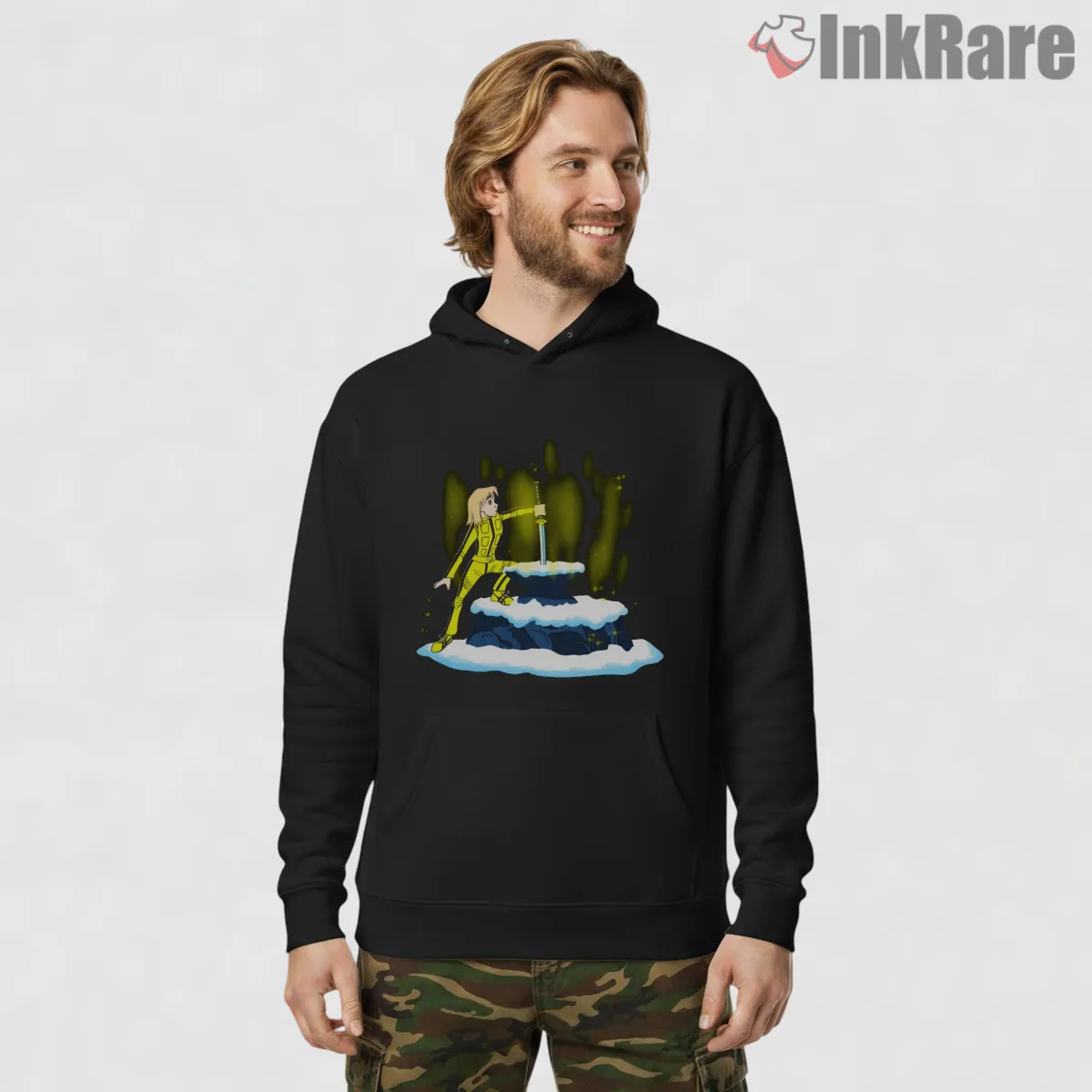 Hattori Hanzo Sword In The Stone Samurai Tribute Hoodie Black Hattori Hanzo Sword In The Stone Samurai Tribute Shirt on black hoodie for men graphic tee