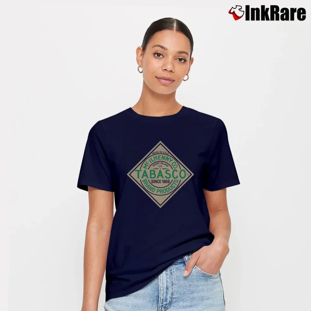 Women’s Haunted Flower Tabasco Logo Signature T-Shirt in navy | Soft, Flattering Fit