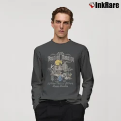Men’s Haunted Mansion Retro Disney Ride Disney Long-Sleeve Shirt in charcoal | Sleek, Lightweight, Year-Round Wear