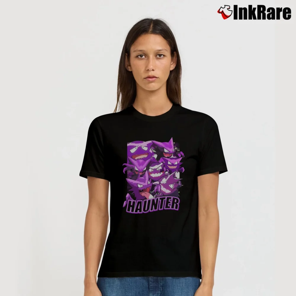 Women’s Haunter Pokemon Retro Custom Graphic Signature T-Shirt in black | Soft, Flattering Fit