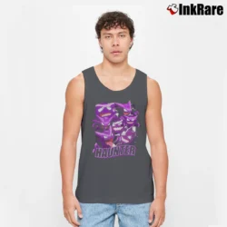 Men’s Haunter Pokemon Retro Custom Graphic Tank Top in charcoal | Breathable, Active-Friendly Design