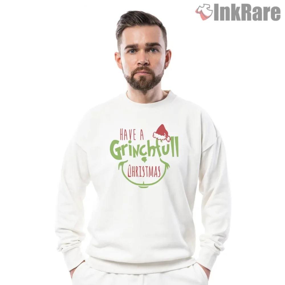 Have A Grinchfull Christmas Lettering Shirt on graphic shirt for men graphic tee