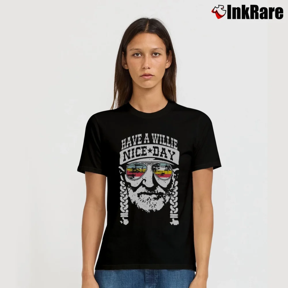 Women’s Have A Willie Nice Day Funny Signature T-Shirt in black | Soft, Flattering Fit