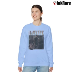 Women’s Hawkeye Jeremy Renner Avengers Marvel Movie Relaxed Sweatshirt in light blue | Soft, Laid-Back Vibe