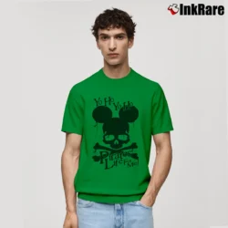 Men’s Hayratee Pirates Life For Me Mickey Mouse Skull Crossbones Classic T-Shirt in irish green | Soft, Breathable Everyday Wear