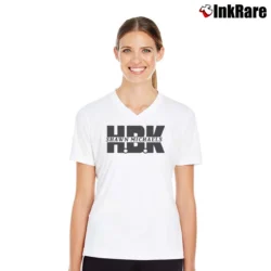 Women’s HBK Shawn Michaels V-Neck Tee in white | Chic Neckline, Soft Texture