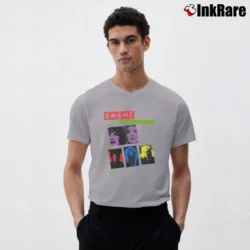 Men’s Heart Bad Animals 1988 Tour Promo V-Neck Tee in sport grey | Sharp, Breathable, Everyday Staple