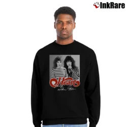 Men’s Heart Band Crewneck Sweatshirt in black | Cozy Fabric, Clean Style
