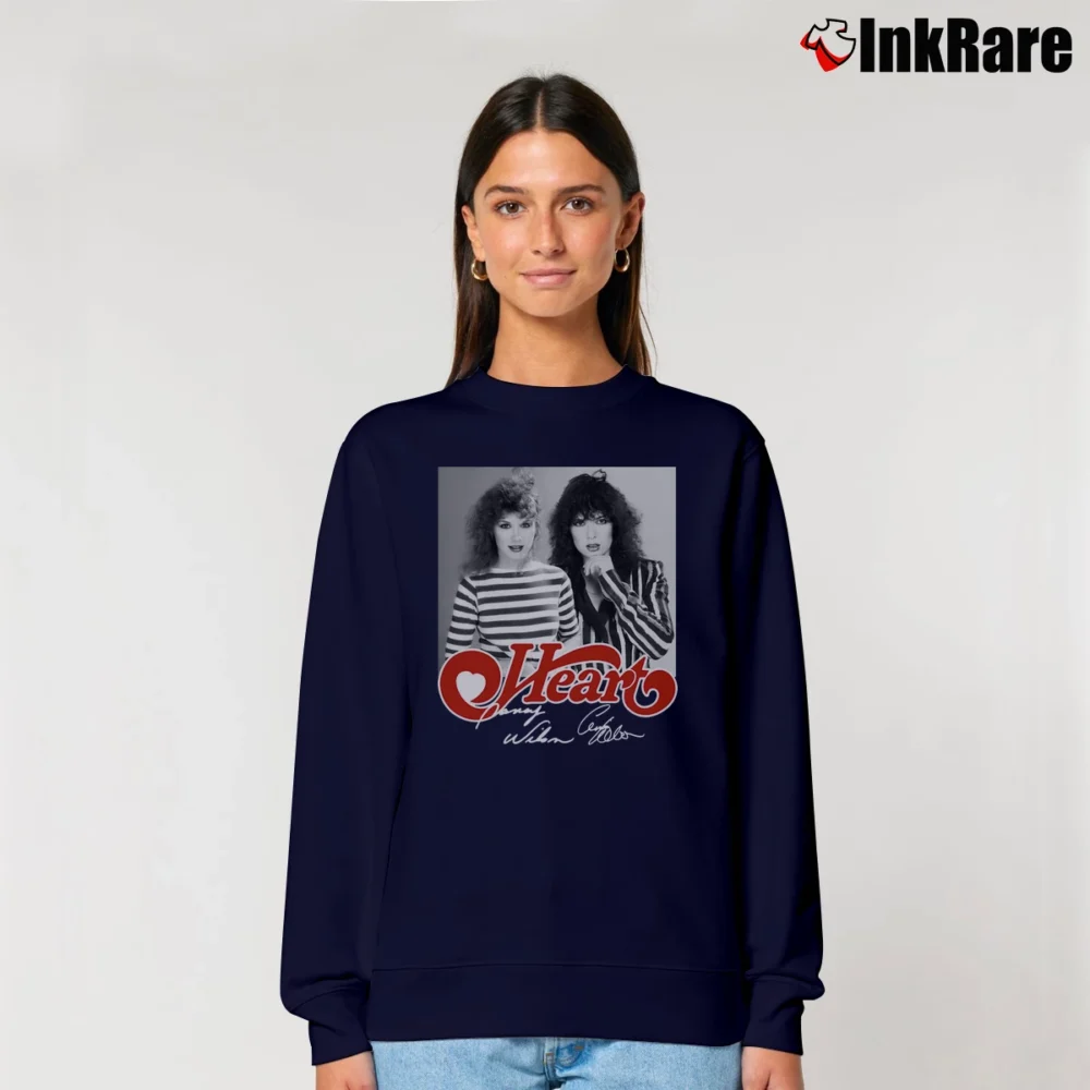 Women’s Heart Band Relaxed Sweatshirt in navy | Soft, Laid-Back Vibe
