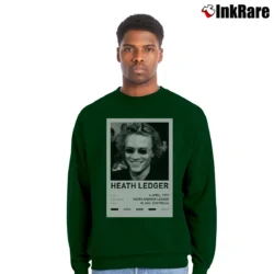 Men’s Heath Ledger Portrait Crewneck Sweatshirt in forest green | Cozy Fabric, Clean Style