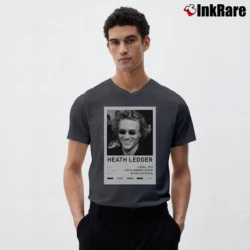 Men’s Heath Ledger Portrait V-Neck Tee in charcoal | Sharp, Breathable, Everyday Staple