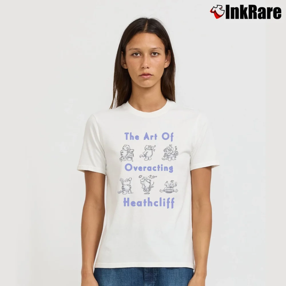 Women’s Heathcliff The Cat The Art Of Overacting Signature T-Shirt in white | Soft, Flattering Fit