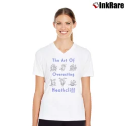 Women’s Heathcliff The Cat The Art Of Overacting V-Neck Tee in white | Chic Neckline, Soft Texture