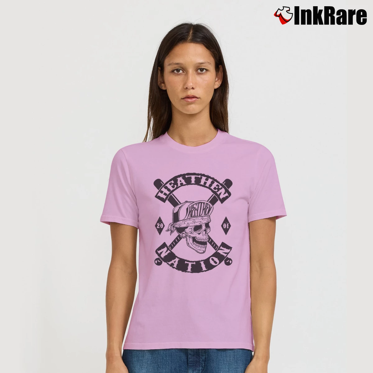 Heathen Nation Women’s Signature Tee in light pink – Effortless Style Women’s Heathen Nation Signature T-Shirt in light pink | Soft, Flattering Fit