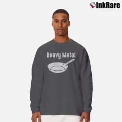 Men’s Heavy Metal Funny Iron Cookware Cooking Chef Long-Sleeve Shirt in charcoal | Sleek, Lightweight, Year-Round Wear