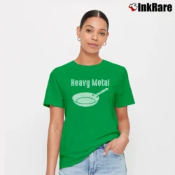 Women’s Heavy Metal Funny Iron Cookware Cooking Chef Signature T-Shirt in irish green | Soft, Flattering Fit