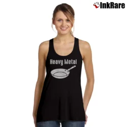 Women’s Heavy Metal Funny Iron Cookware Cooking Chef Tank Top in black | Lightweight, Movement-Friendly