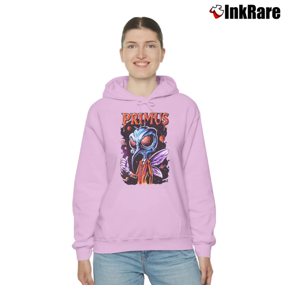 Women’s Heavy Metal Primus Band Cozy Hoodie in light pink | Warm, Structured, Stylish