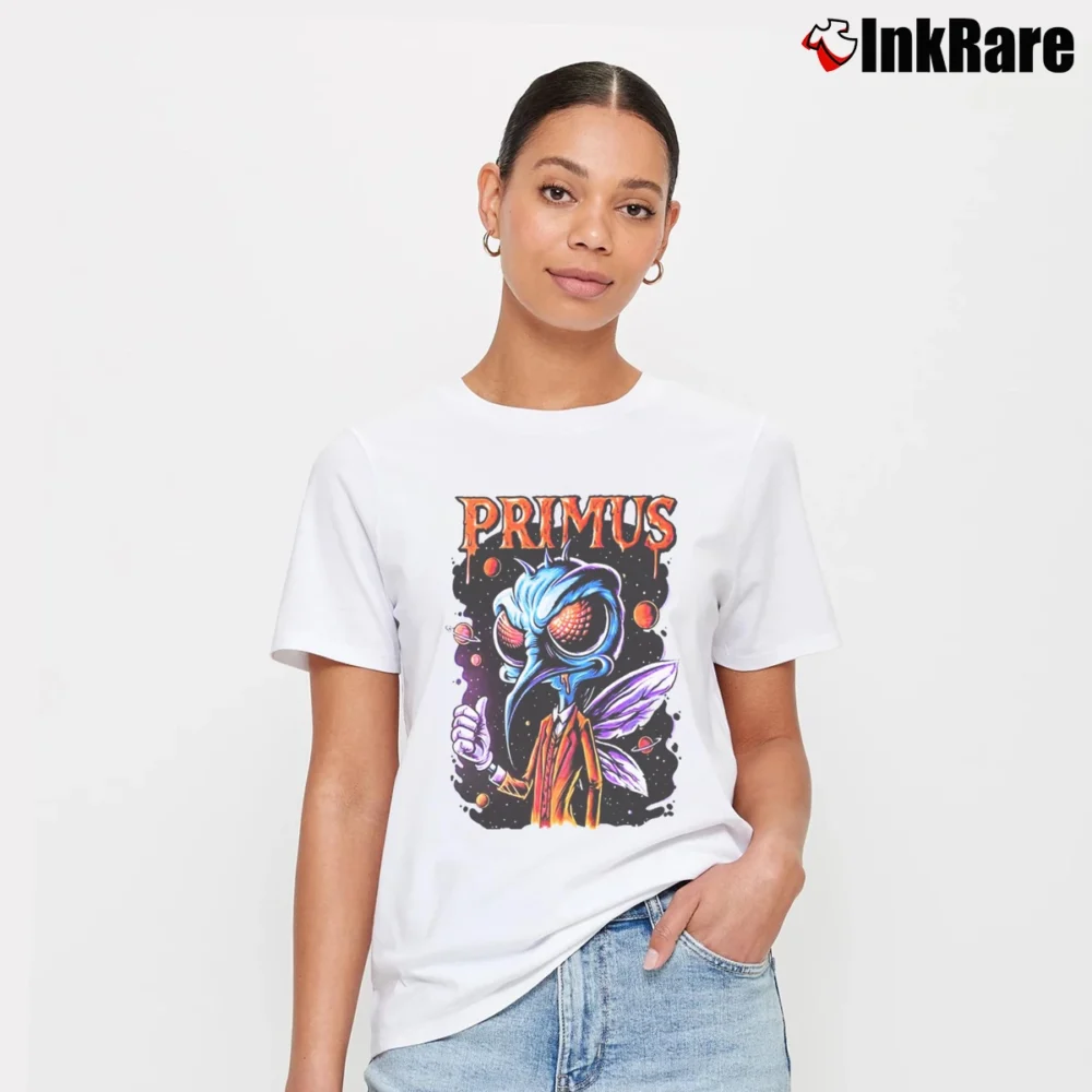 Women’s Heavy Metal Primus Band Signature T-Shirt in white | Soft, Flattering Fit